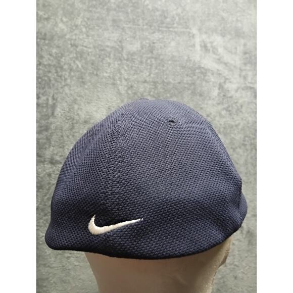 Nike Tiger Woods Golf Hat Cap TW Fitted Flexfit Adult M/L Navy Blue Logo Stretch - Picture 3 of 7